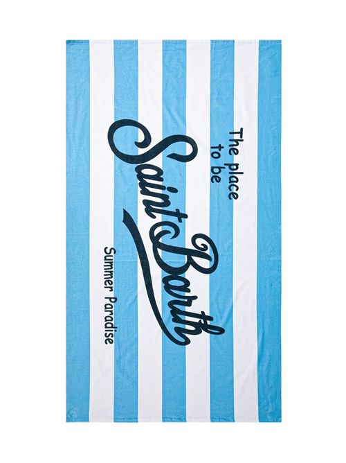 Telo mare Aidan in microfibra a righe Azzurro Bianco Mc2 Saint Barth | AID000102689L